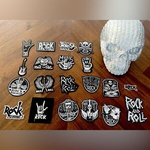 20 Rock and Roll Iron-On Patch Bundle